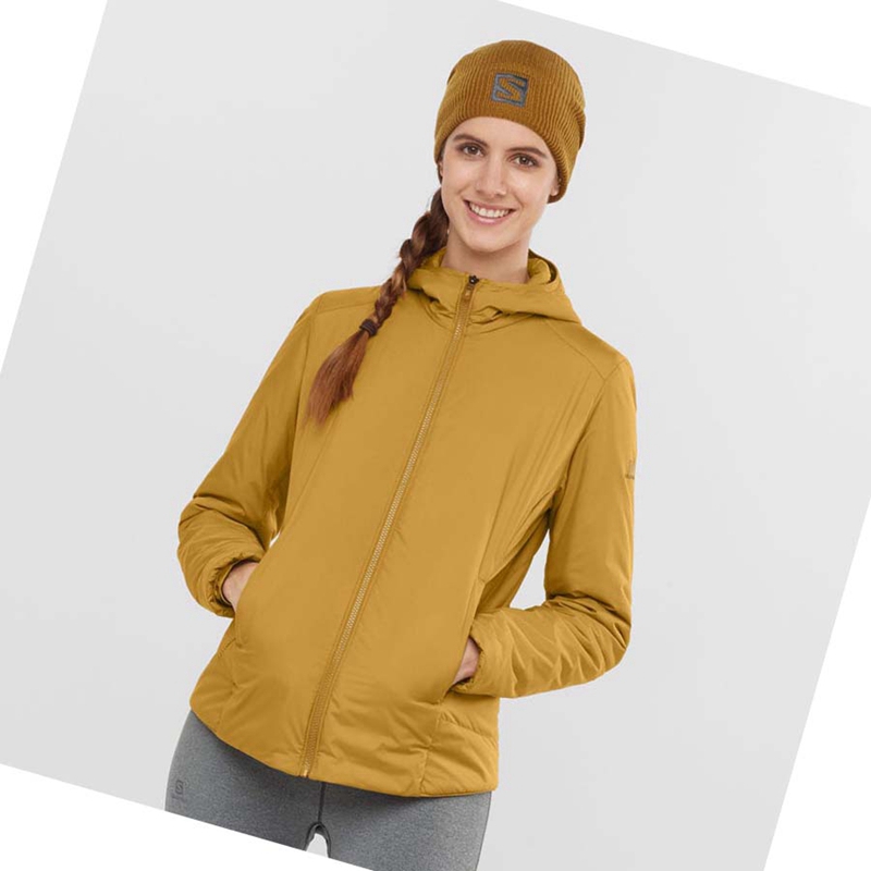 Salomon OUTRACK INSULATED Kabát Női Sárga | 32175-QAVC