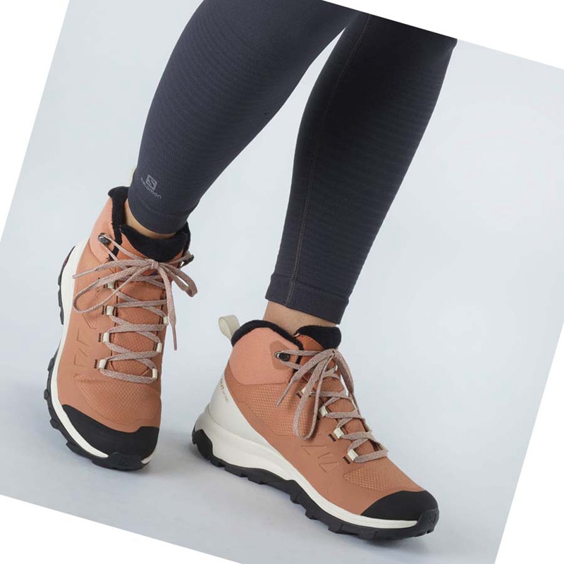 Salomon OUTSNAP CLIMASALOMON™ WATERPROOF Téli Csizma Női Bézs | 37851-IVTL