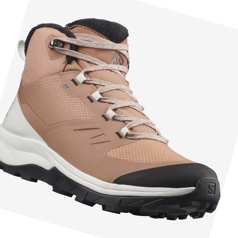 Salomon OUTSNAP CLIMASALOMON™ WATERPROOF Téli Csizma Női Bézs | 37851-IVTL