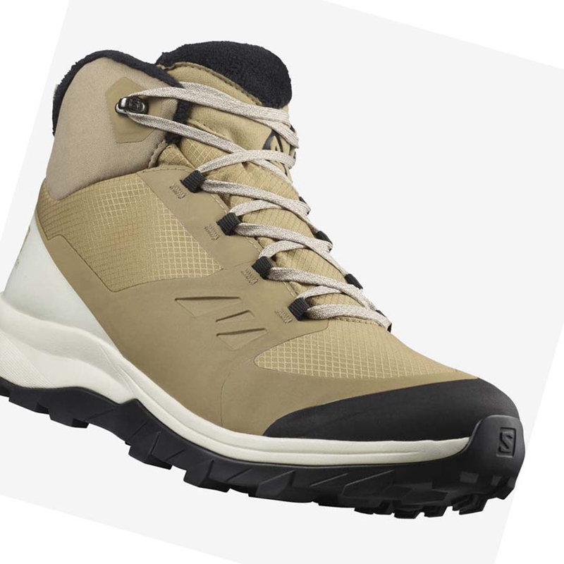 Salomon OUTSNAP CLIMASALOMON™ WATERPROOF Téli Csizma Férfi Barna | 61324-MCQV