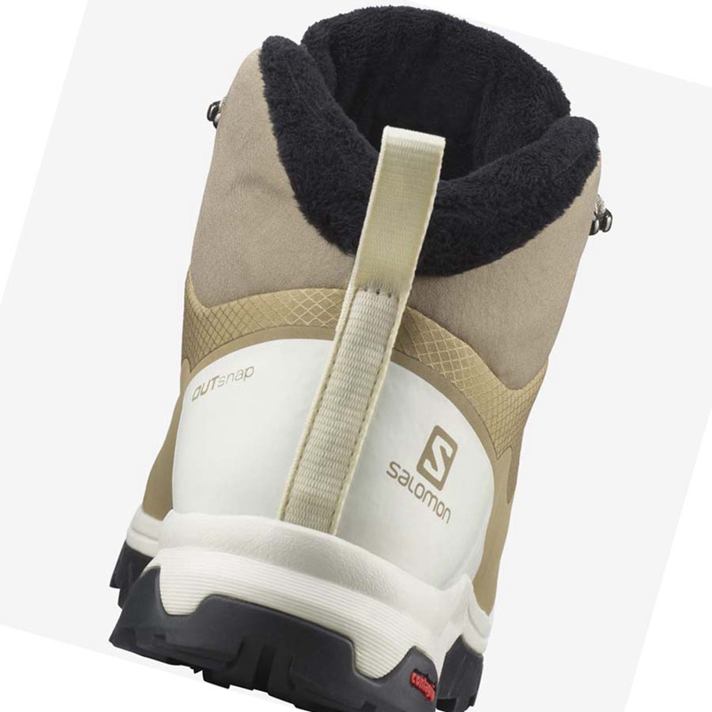 Salomon OUTSNAP CLIMASALOMON™ WATERPROOF Téli Csizma Férfi Barna | 61324-MCQV