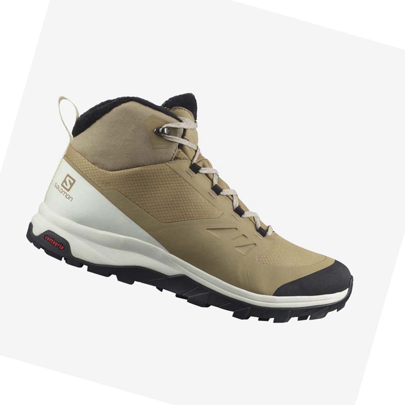 Salomon OUTSNAP CLIMASALOMON™ WATERPROOF Téli Csizma Férfi Barna | 61324-MCQV