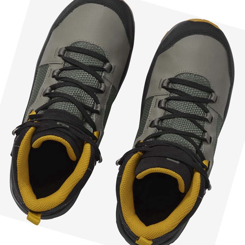 Salomon OUTWARD CLIMASALOMON™ WATERPROOF Túracipő Gyerek Olivazöld | 83056-IPJR