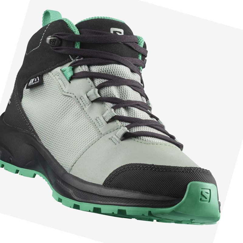 Salomon OUTWARD CLIMASALOMON™ WATERPROOF Túracipő Gyerek Menta | 92308-MUWC