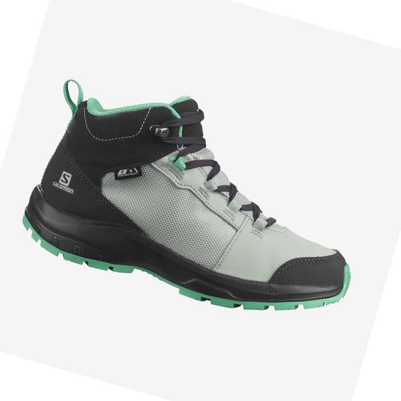 Salomon OUTWARD CLIMASALOMON™ WATERPROOF Túracipő Gyerek Menta | 92308-MUWC