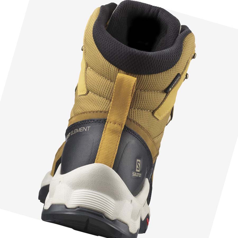 Salomon QUEST ELEMENT GORE-TEX Túracipő Férfi Sárga | 31679-BDWN