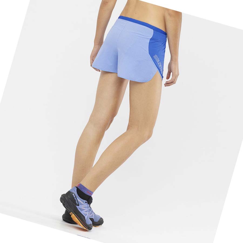 Salomon SENSE AERO 3'' Rövidnadrág Női Kék | 37264-XEYT