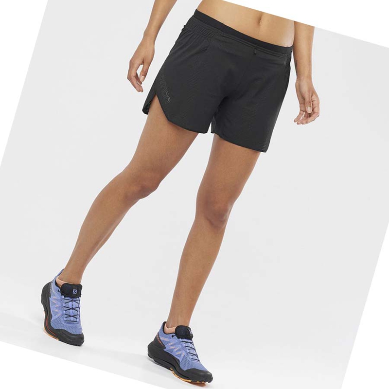 Salomon SENSE AERO 5'' Rövidnadrág Női Fekete | 09247-JRDO
