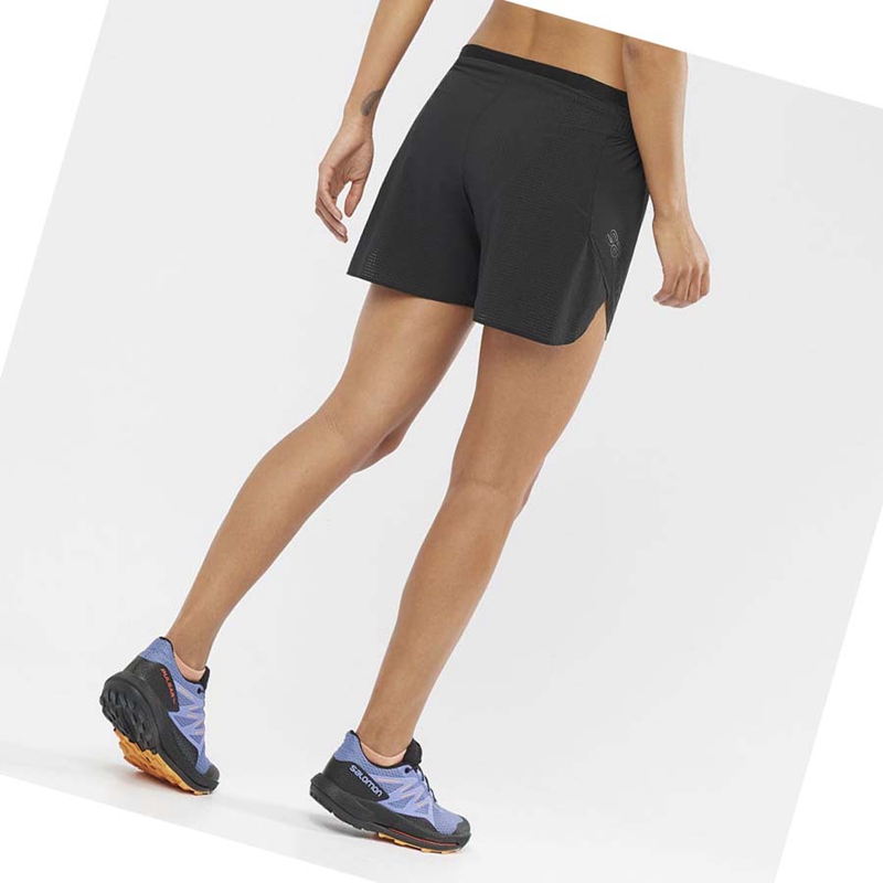 Salomon SENSE AERO 5'' Rövidnadrág Női Fekete | 09247-JRDO
