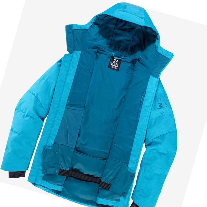 Salomon SNOWSHELTER Síkabátok Férfi Kék | 26938-OHCA