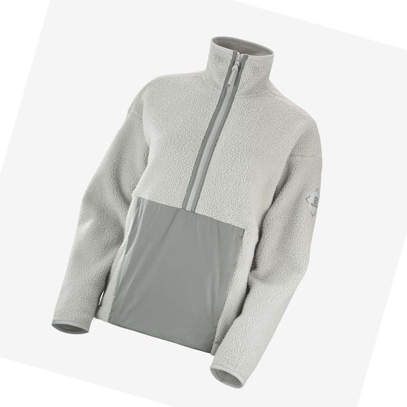 Salomon SNOWSHELTER TEDDY Kapucnis Pulóver Női Zöld | 47065-VPTZ