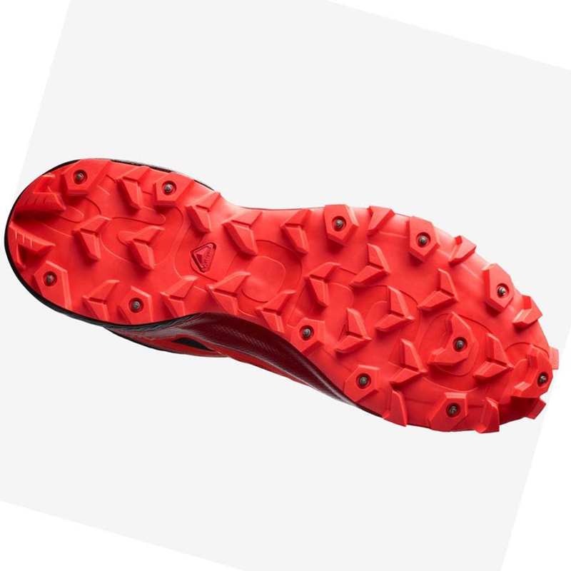 Salomon SNOWSPIKE CLIMASALOMON™ WATERPROOF Trail Futócipő Női Fekete Piros | 79580-UHAJ