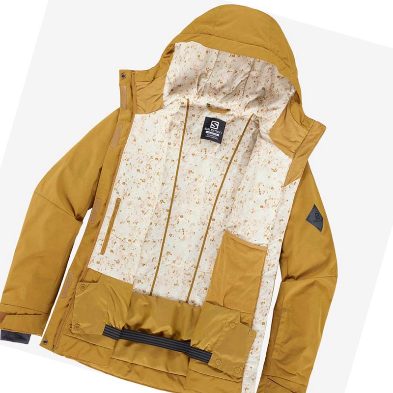 Salomon SNOW REBEL Síkabátok Női Sárga | 25963-AHYN