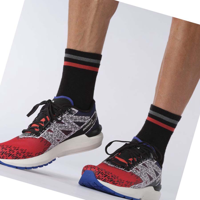 Salomon SONIC 5 BALANCE Futócipő Férfi Piros Kék | 60321-CYBR