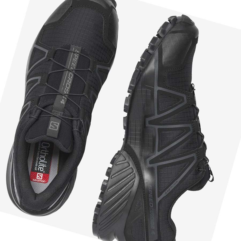 Salomon SPEEDCROSS 4 WIDE FORCES Csizma Női Fekete | 54169-UTQY