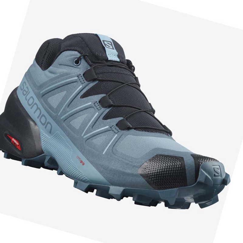 Salomon SPEEDCROSS 5 WIDE Trail Futócipő Női Kék | 87215-PDLG