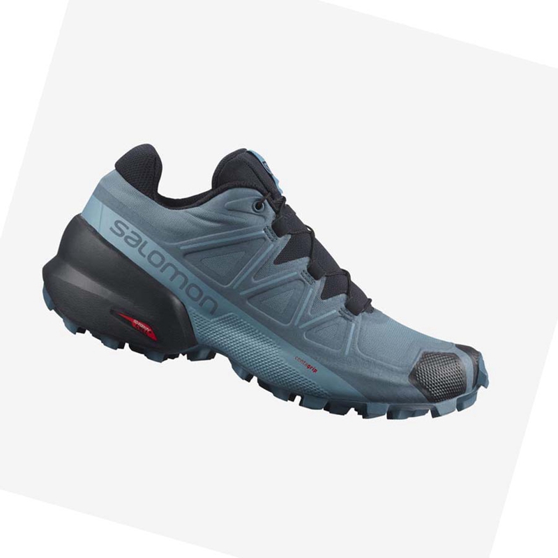 Salomon SPEEDCROSS 5 WIDE Trail Futócipő Női Kék | 87215-PDLG