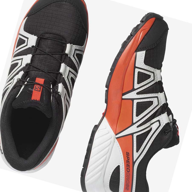 Salomon SPEEDCROSS CLIMASALOMON™ WATERPROOF Trail Futócipő Gyerek Fekete Rózsaszín | 93602-VURZ