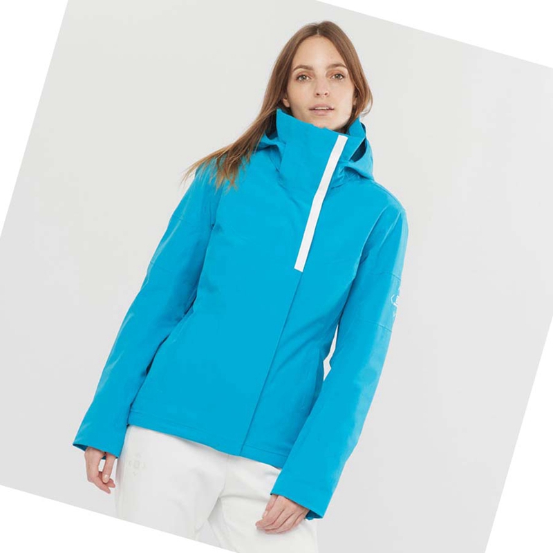 Salomon SPEED INSULATED Kabát Női Kék | 83967-UMCL