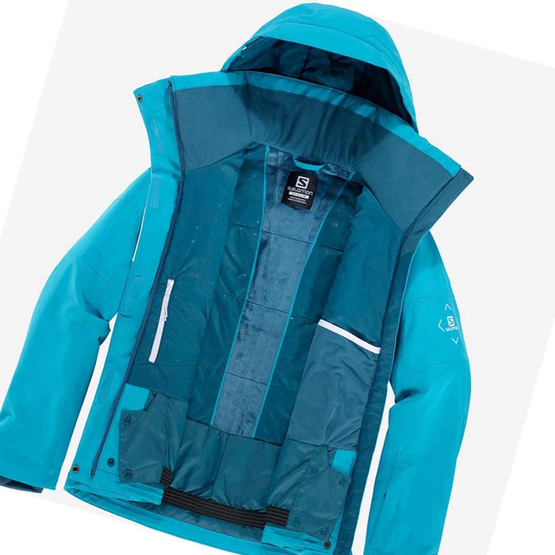 Salomon SPEED INSULATED Kabát Női Kék | 83967-UMCL
