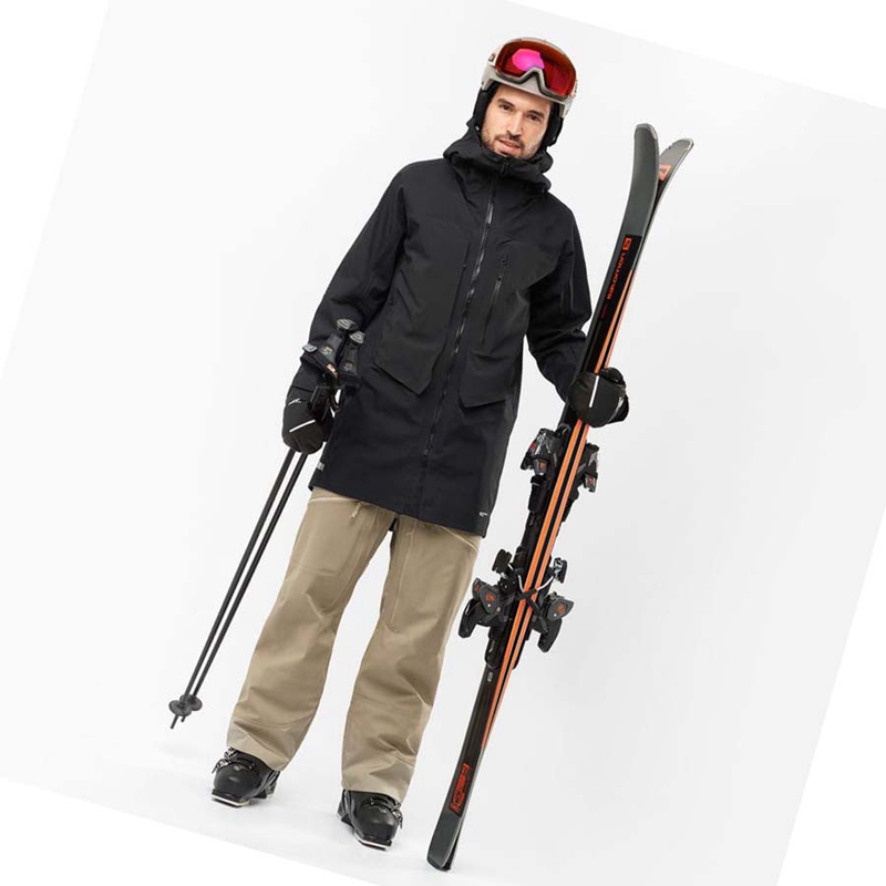Salomon STANCE 3L BIB Sínadrág Férfi Bézs | 87106-MVRT
