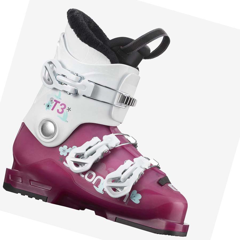 Salomon T3 RT GIRLY Síbakancs Gyerek Lila Fehér | 95013-UCTL