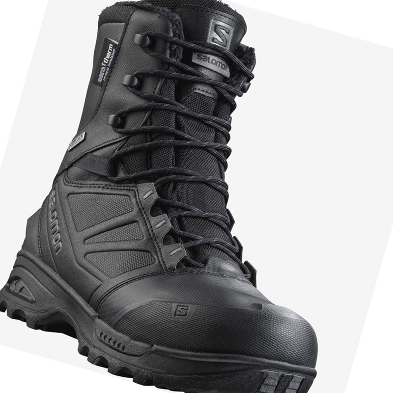 Salomon TOUNDRA FORCES CLIMASALOMON™ WATERPROOF Csizma Férfi Fekete | 64580-IWQY