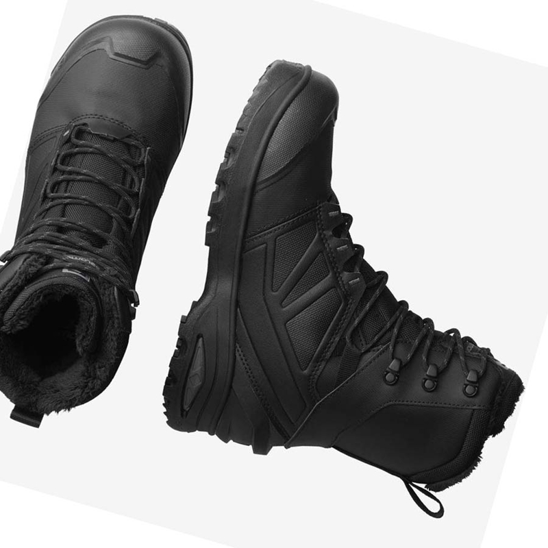 Salomon TOUNDRA PRO CLIMASALOMON™ WATERPROOF Téli Csizma Férfi Fekete | 32410-IJUZ