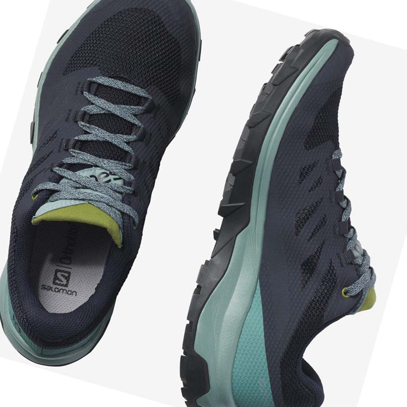 Salomon WoOUTLINE GORE-TEX Túracipő Női Fekete Zöld | 29501-PIEA