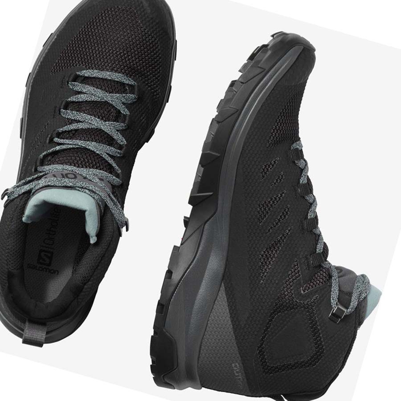 Salomon WoOUTLINE MID GORE-TEX Túracipő Női Sötétkék | 04532-OGDC