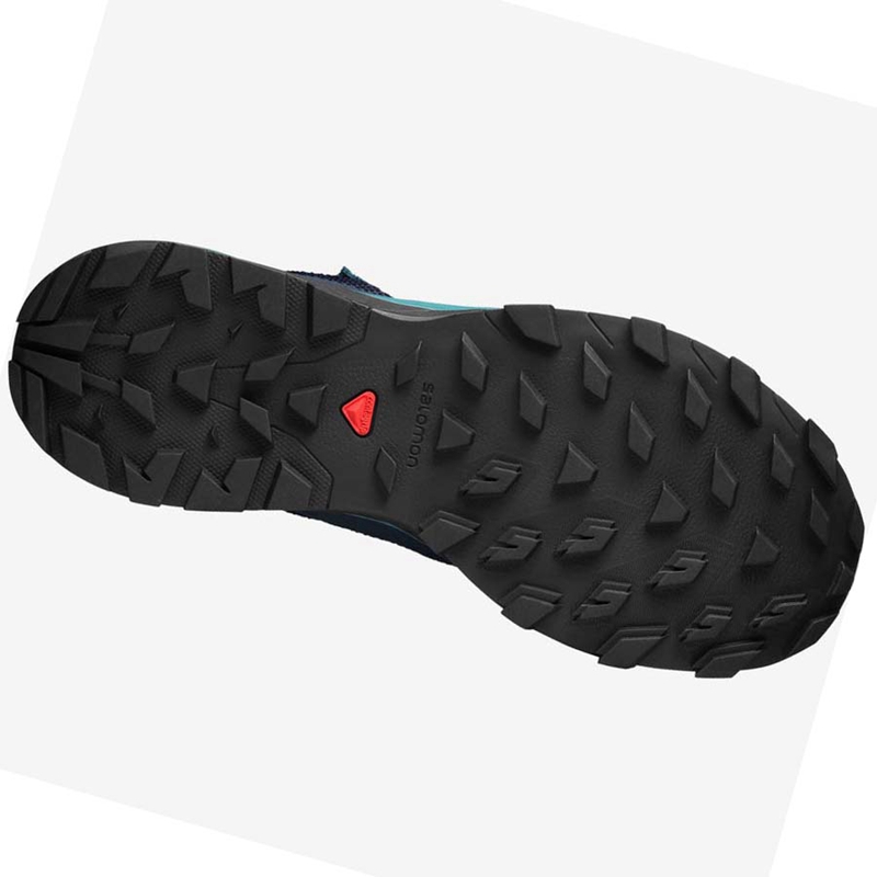 Salomon WoOUTLINE MID GORE-TEX Túracipő Női Fekete Zöld | 54601-FMZW