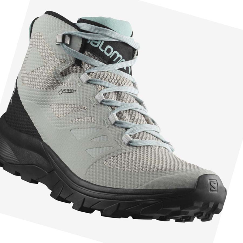 Salomon WoOUTLINE MID GORE-TEX Túracipő Női Bézs | 58693-GTUJ