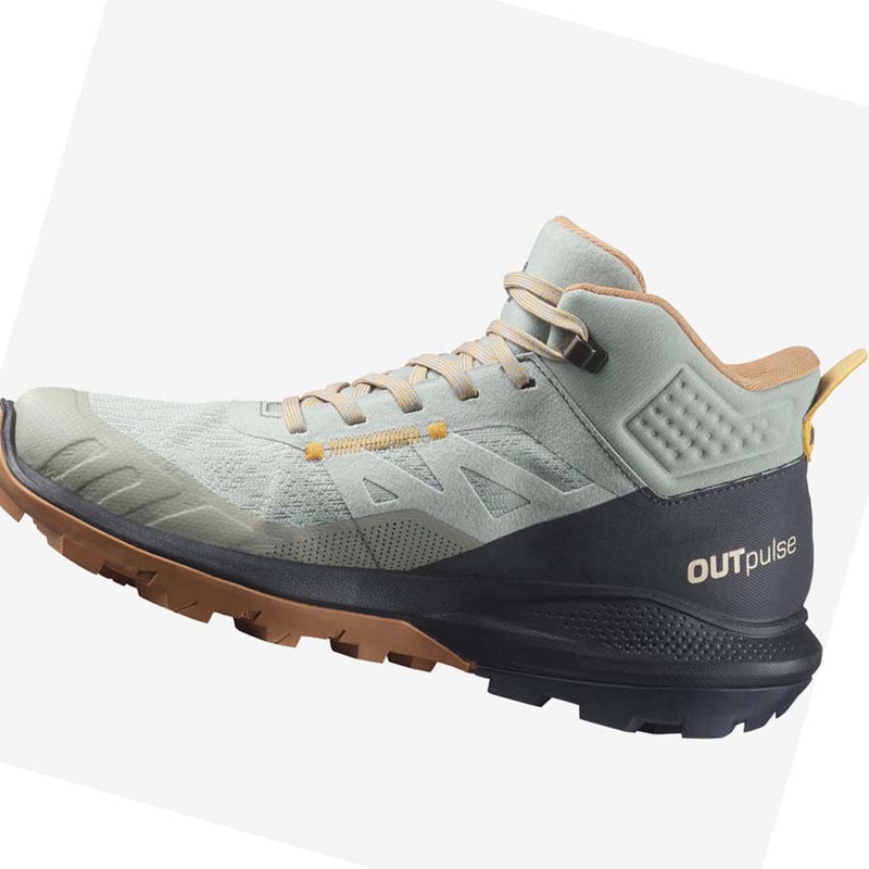 Salomon WoOUTPULSE MID GORE-TEX Túracipő Női Menta | 85304-KXHE