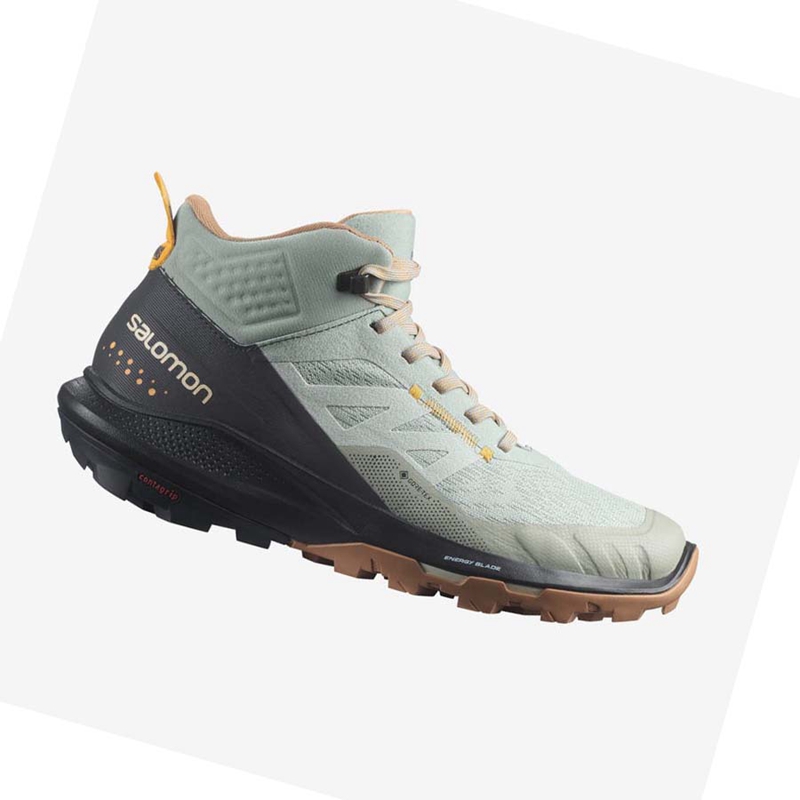 Salomon WoOUTPULSE MID GORE-TEX Túracipő Női Menta | 85304-KXHE