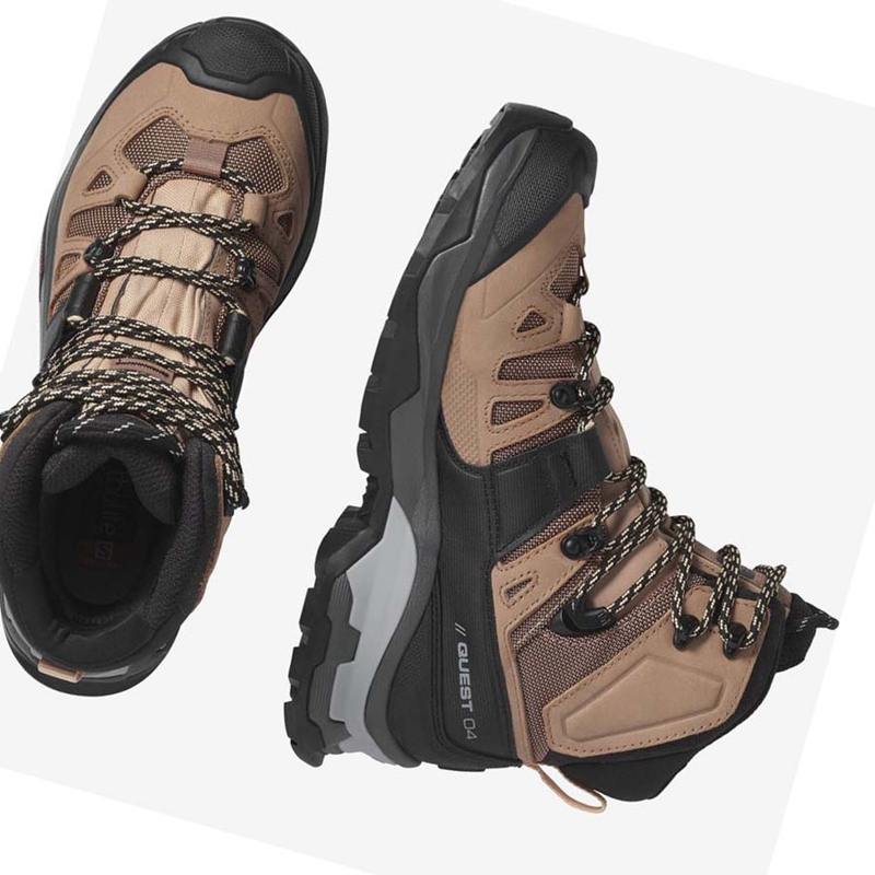 Salomon WoQUEST 4 GORE-TEX Túracipő Női Barna | 73964-YOWZ