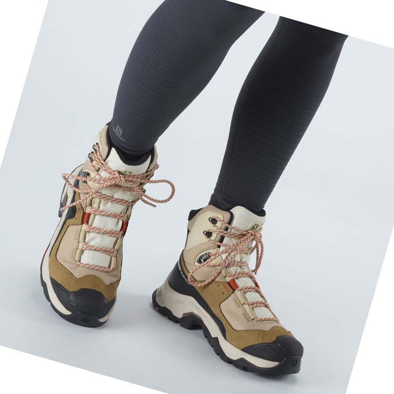 Salomon WoQUEST ELEMENT GORE-TEX Túracipő Női Barna | 78910-KRUX