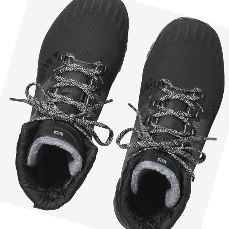 Salomon WoVAYA BLAZE THINSULATE™ CLIMASALOMON™ WATERPROOF Túracipő Női Fekete | 17528-TKVB