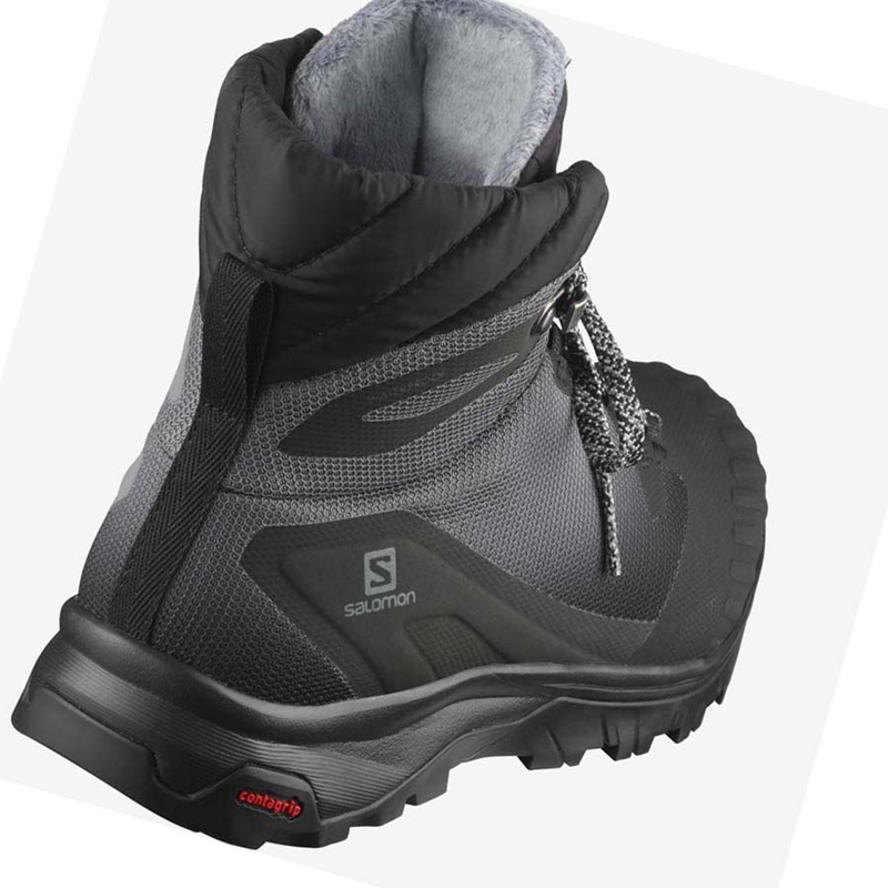 Salomon WoVAYA BLAZE THINSULATE™ CLIMASALOMON™ WATERPROOF Túracipő Női Fekete | 17528-TKVB