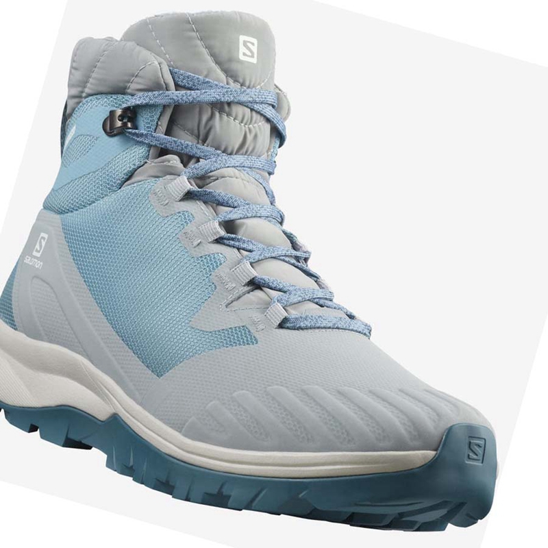 Salomon WoVAYA BLAZE THINSULATE™ CLIMASALOMON™ WATERPROOF Túracipő Női Kék | 58617-SKVD
