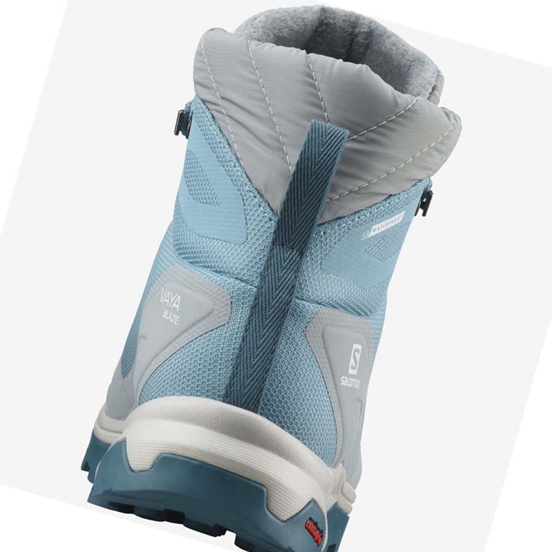 Salomon WoVAYA BLAZE THINSULATE™ CLIMASALOMON™ WATERPROOF Túracipő Női Kék | 58617-SKVD