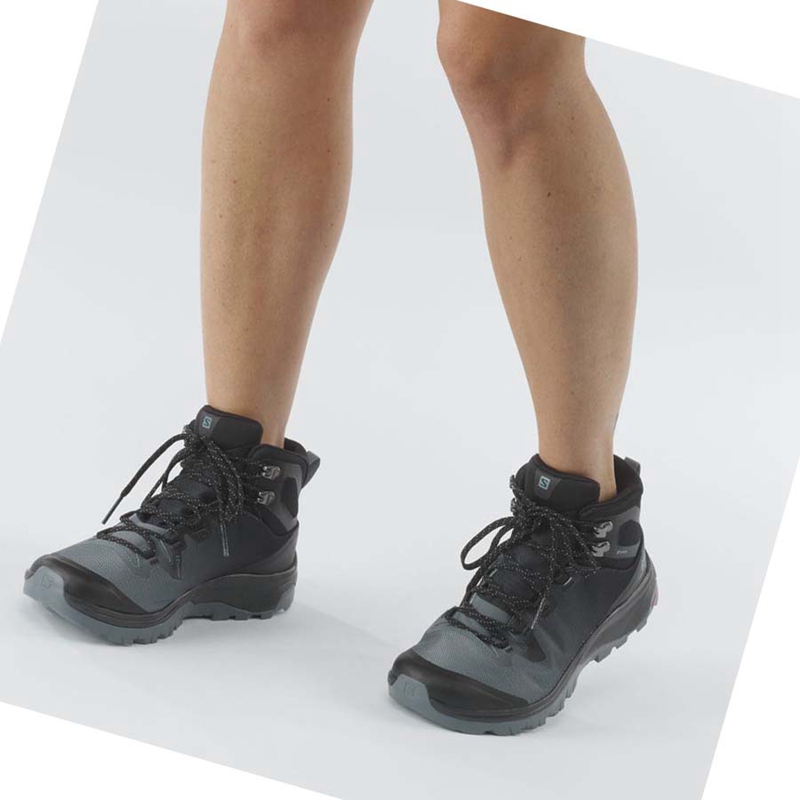 Salomon WoVAYA MID GORE-TEX Túracipő Női Fekete | 02843-BWPL