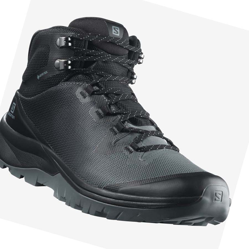 Salomon WoVAYA MID GORE-TEX Túracipő Női Fekete | 02843-BWPL