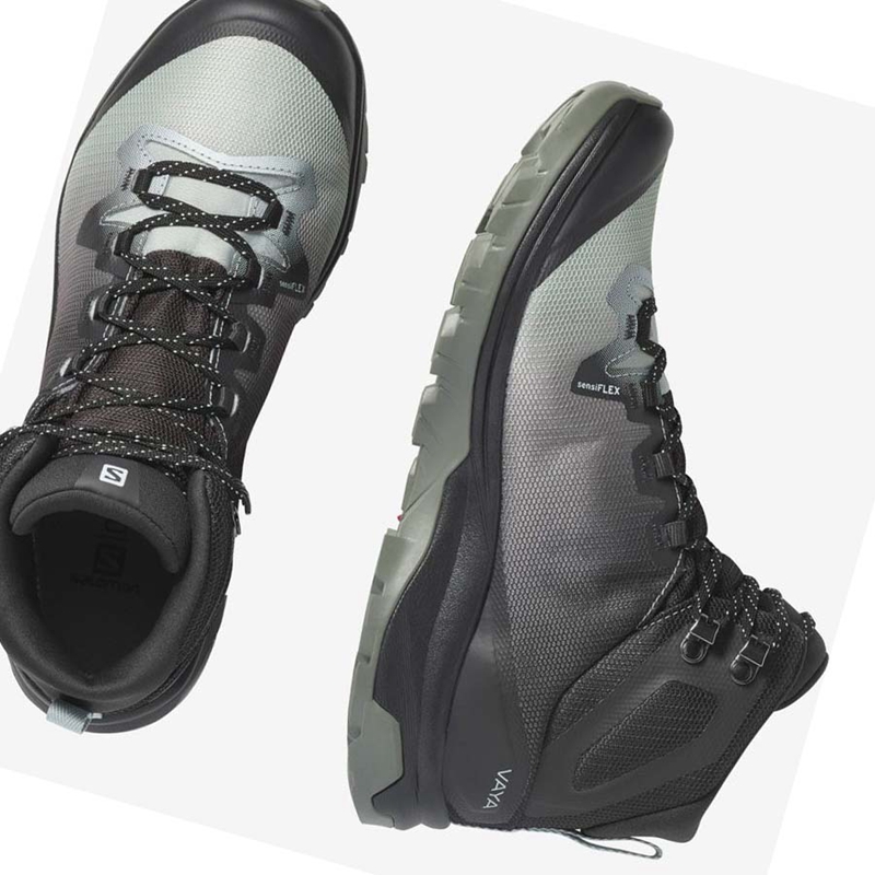 Salomon WoVAYA MID GORE-TEX Túracipő Női Fekete Fehér | 82719-VLYK