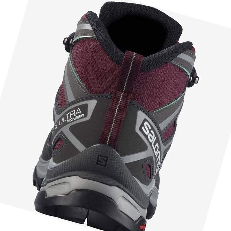 Salomon WoX ULTRA PIONEER MID CLIMASALOMON™ WATERPROOF Túracipő Női Piros | 10823-LXCB
