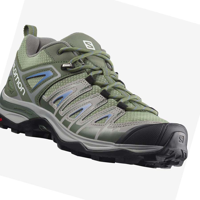 Salomon WoX ULTRA PIONEER Túracipő Női Zöld Szürke | 61843-EVUW