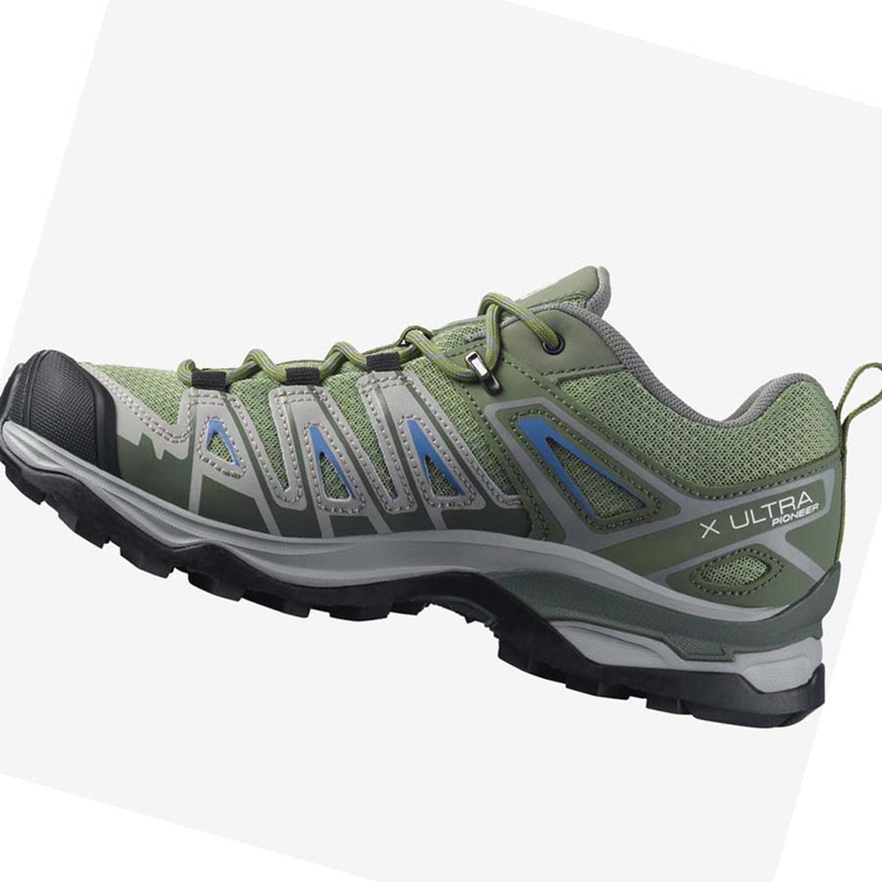Salomon WoX ULTRA PIONEER Túracipő Női Zöld Szürke | 61843-EVUW