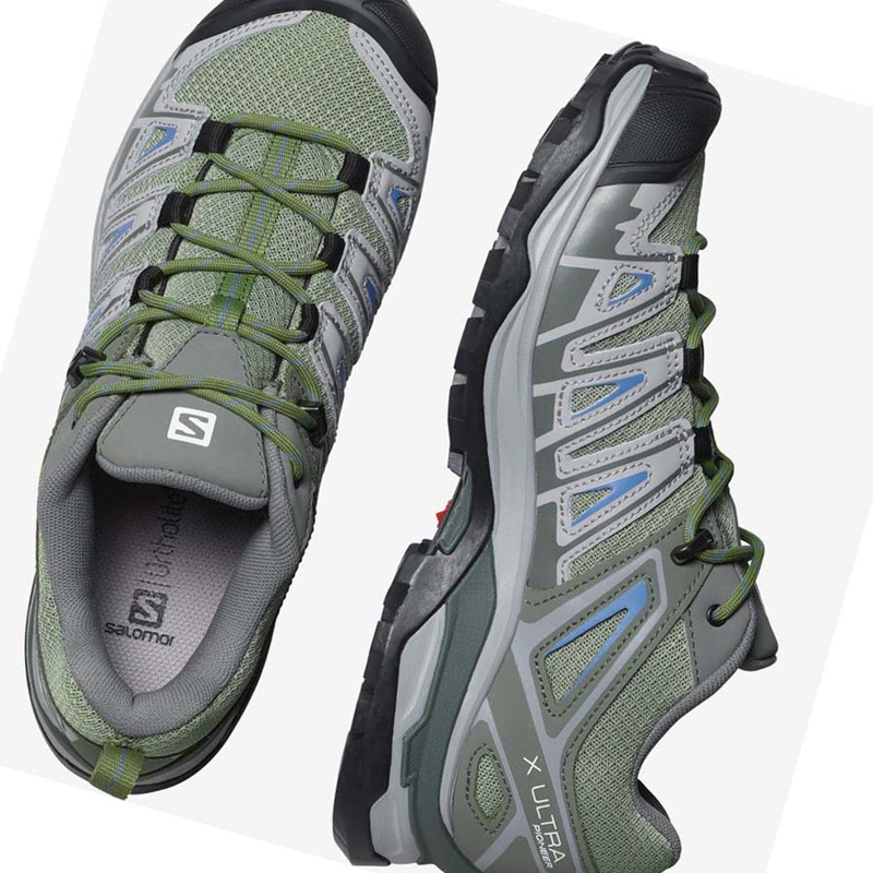 Salomon WoX ULTRA PIONEER Túracipő Női Zöld Szürke | 61843-EVUW