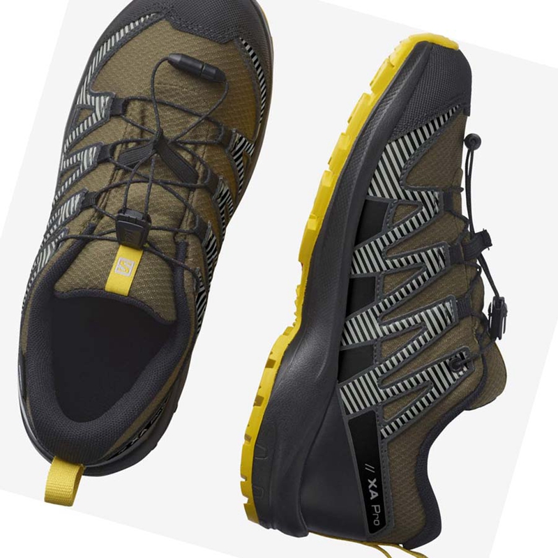 Salomon XA PRO V8 CLIMASALOMON™ WATERPROOF Túracipő Gyerek Olivazöld | 52137-MVYS