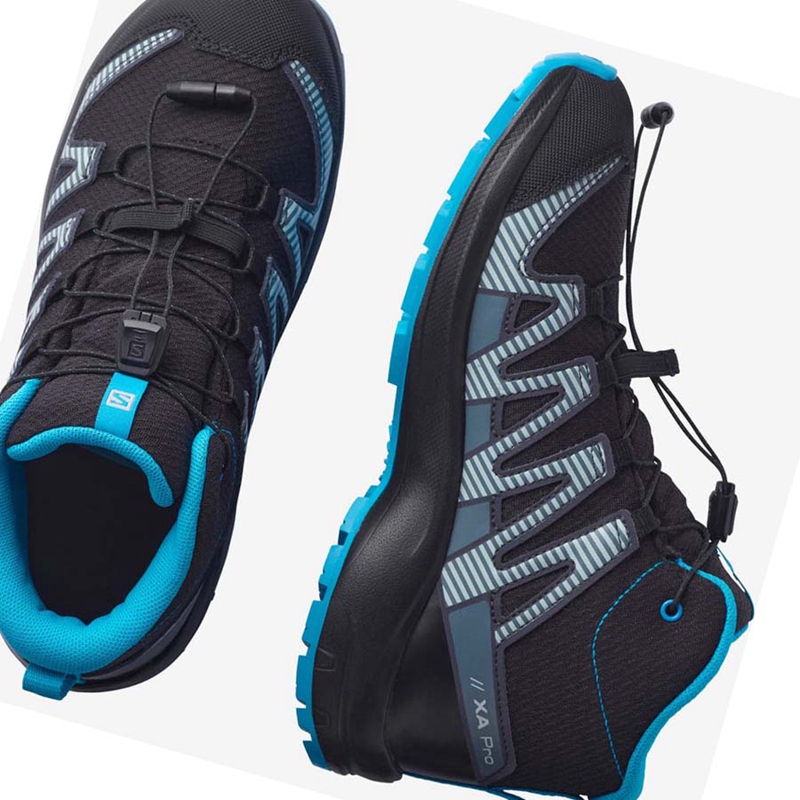 Salomon XA PRO V8 MID CLIMASALOMON™ WATERPROOF Túracipő Gyerek Fekete | 07954-WLJC