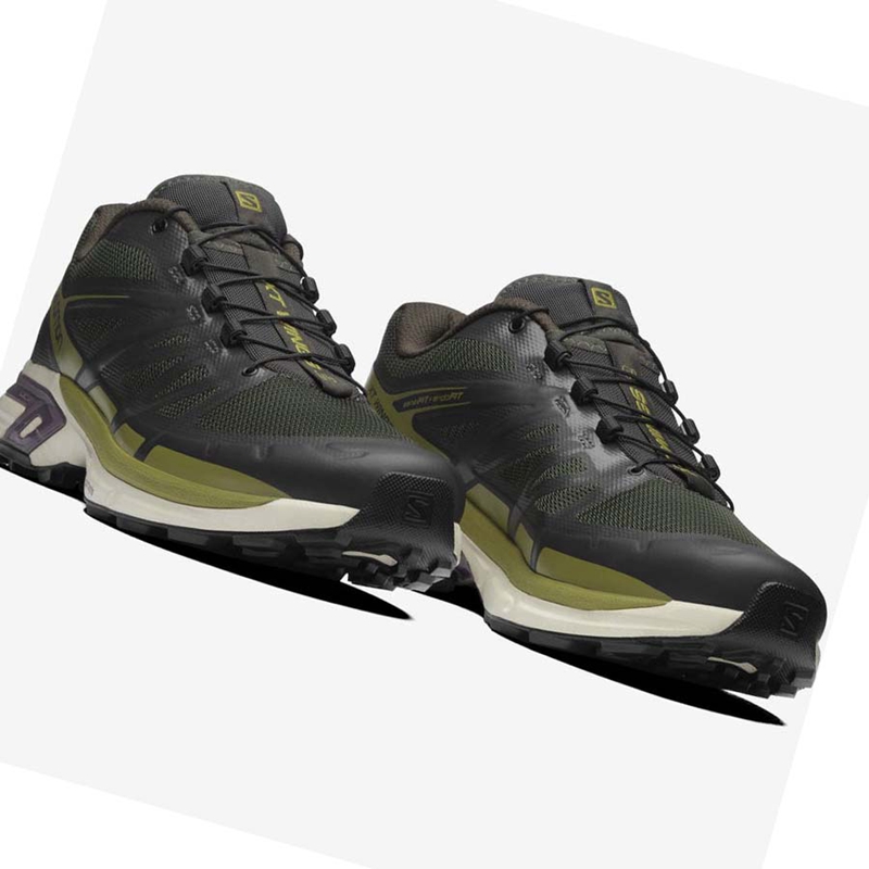 Salomon XT-WINGS 2 Tornacipő Férfi Fekete Olivazöld | 75023-BPAN